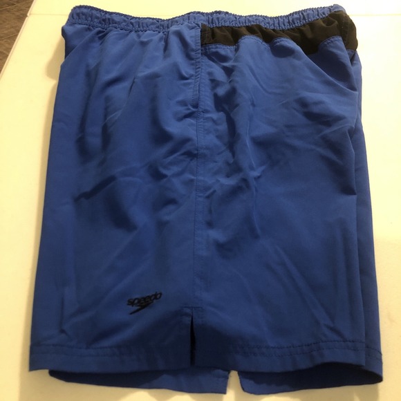 Speedo Other - Speedo Mens Hybrid Swim Shorts Large Blue/ Black Built-In Boxer Brief Drawstring